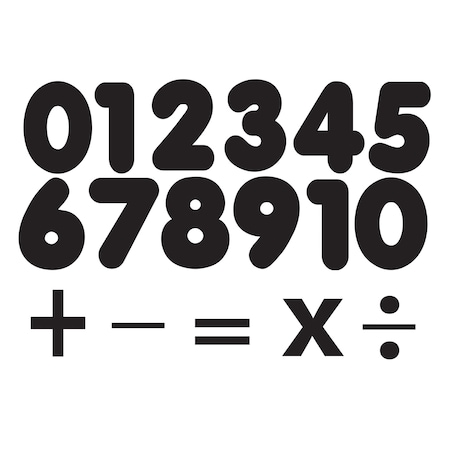 Ashley Productions Die-Cut Magnetic Black Number Set, 1.75in, 32 Pieces 10069